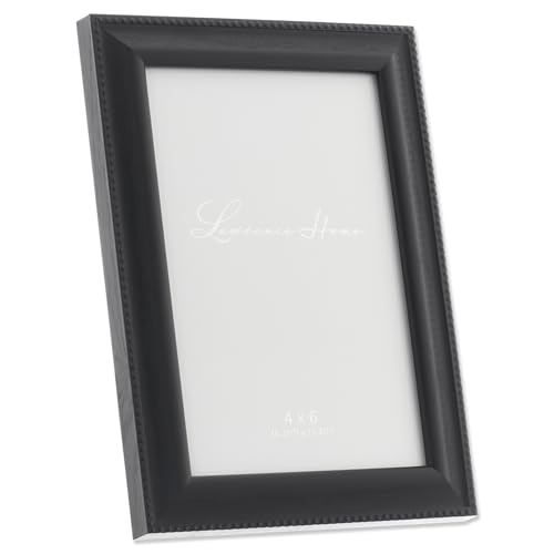Lawrence Frames Classic Bead Picture Frame, 4x6, Black
