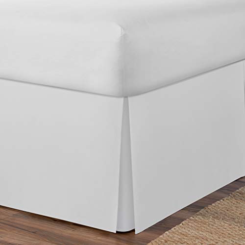 Spacemaker Extra-Long 21" Drop Length Bed Skirt, Twin, White