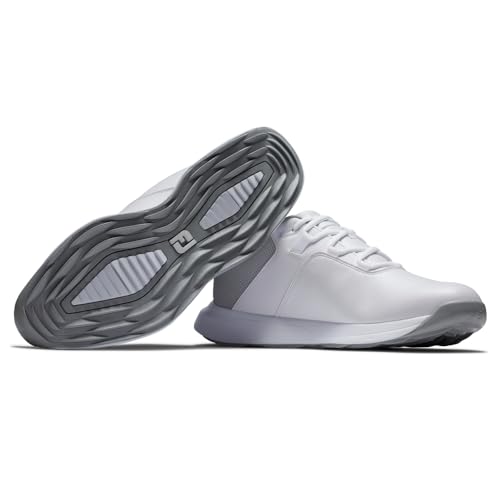 FootJoy Men's Prolite Golf Shoe, White/Light Grey/Grey, 9 X-Wide