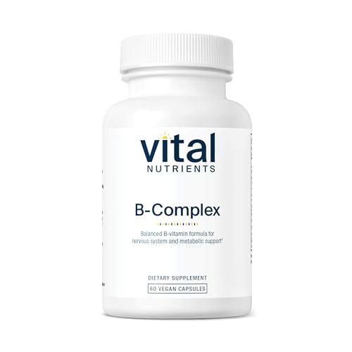 Vital Nutrients Vitamin B-Complex | Vegan High-Potency Methylated B Complex Vitamins | B Vitamins Support Energy Production, Metabolism, and Heart Health* | Gluten, Dairy, Soy Free | 60 Capsules