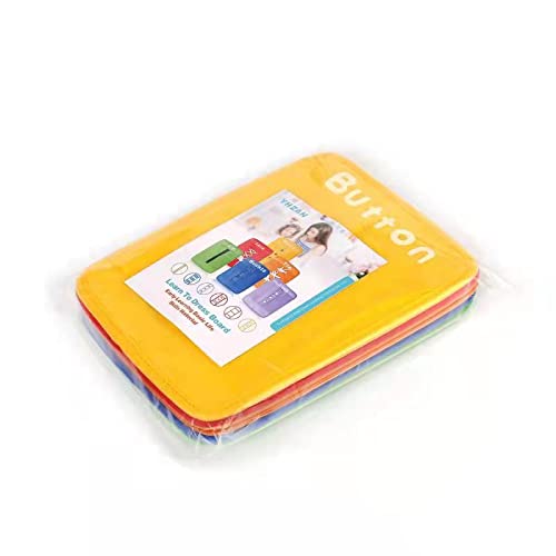 YHZAN Learn to Tie Your Shoes Dressing Board Montessori Mobile Sensory Board Travel Therapist Life Skills Development Toy - Zip,Button,Snap,Buckle,Lace & Tie for Preschool Toddler 2-8 Years Old