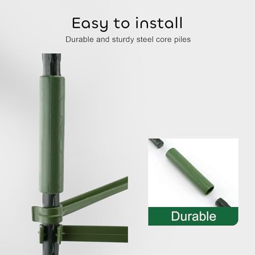 GROWNEER 3 Packs Tomato Cages for Garden, 51 Inches Tomato Trellis Plant Stakes Support, Tomatoes Plant Cage with 9Pcs Clips and 328Ft Twist Tie, for Vegetable Flowers Fruits Vertical Climbing Plants