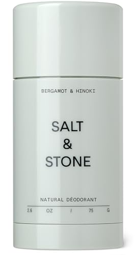 SALT & STONE Natural Deodorant - Bergamot & Hinoki | Extra Strength Natural Deodorant for Women & Men | Aluminum Free with Seaweed Extracts, Shea Butter & Probiotics | Free From Parabens & Sulfates