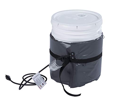 Powerblanket BB05 Bee Blanket 5 gal Pail Heater, Honey/Bucket, 120W, 120V, Charcoal Gray