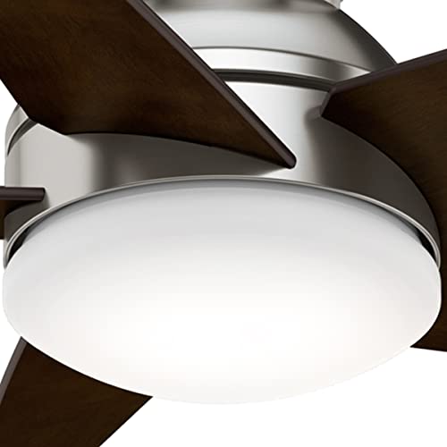 Casablanca Fan Company 59351 44" Isotope Ceiling Fan with Light with Wall Control, Small, Brushed Nickel Finish