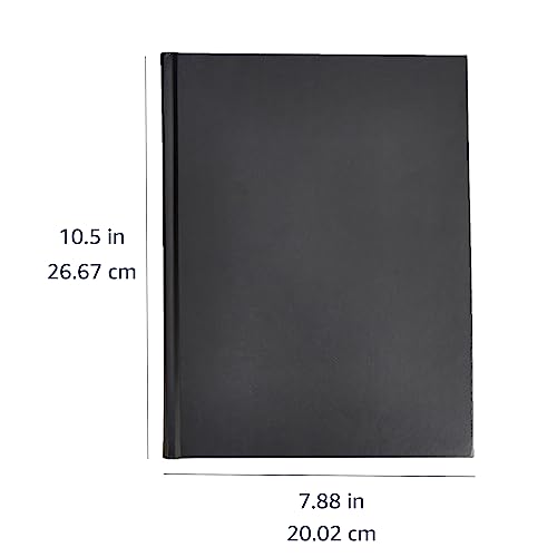 Amazon Basics Professional Journal, 10.5X7.5 inches, Black, 2-Pack