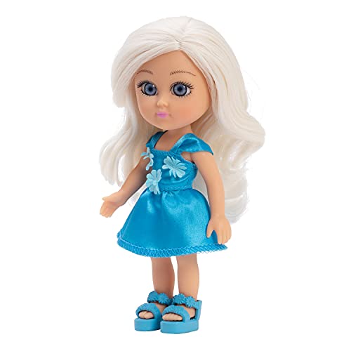 Adora Super Cuddly Fairy Garden Friends Doll Set with Color - Changing Hair, Blue Dress in Floral Applique and Matching Sandals Birthday Gift for Ages 3+ - Bluebell