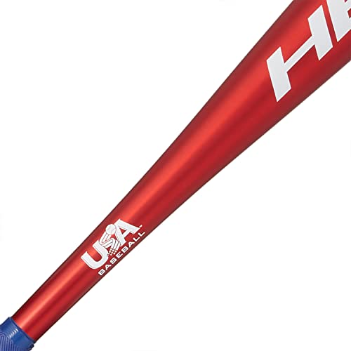 Axe Bat 2023 Hero (-11, 2-1/2") USABat Baseball Bat, 1-Piece Alloy, Red/Blue (27" / 16 oz.)