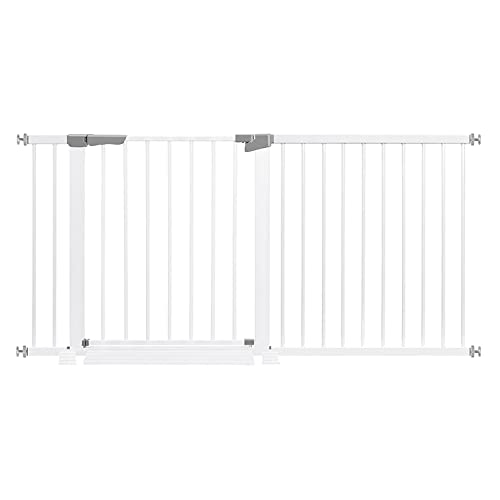 Extra Tall Child Safety Gate Extends Up to Extra Wide, Baby Gate for Doorways Hallways, Retractable Baby Gate for Stairs, Easy Fit Pet Gate, Dog Gates for The House Indoor/Outdoor, Pressure Mounted.