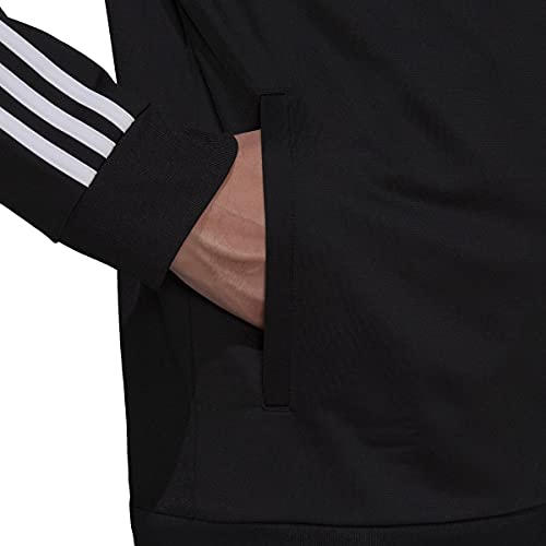 adidas Men's Essentials Warm-Up 3-Stripes Track Jacket, Shadow Brown