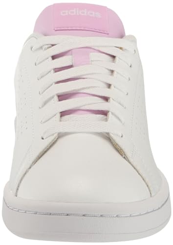 adidas Women's Advantage Sneaker, White/White/Bliss Lilac, 10