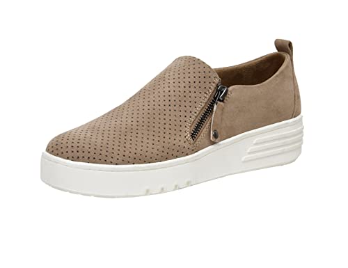 CUSHIONAIRE Women's Nissa Casual Zipper Slip On with +Memory Foam & Wide Widths Available, Taupe 6