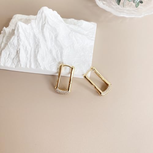 Obidos 14K Gold Plated Hoop Earrings | Gold Huggie Small Hoop Earrings for Women | Boho Simple Hypoallergenic Earrings