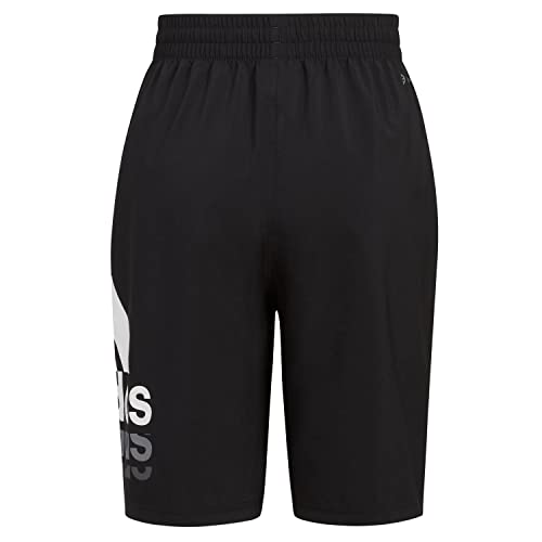 adidas Boys' Elastic Waistband Essential Woven Sportswear Shorts, Black Adi