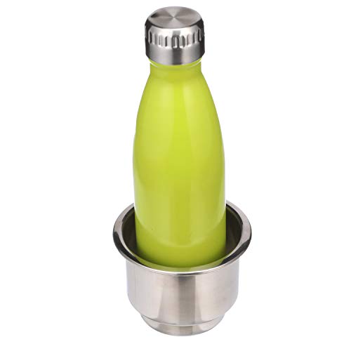 Seachoice Boat Drink Holder, Recessed, Blue LED, Stainless Steel