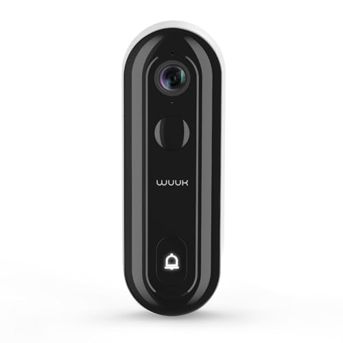 WUUK Add-on 2K Doorbell Camera, Require Existing Homebase, Video Doorbell Wireless/Wired, No Subscription, 2.4/5 GHz WiFi, Human and Motion Detection, Compatible with Alexa and Google Home