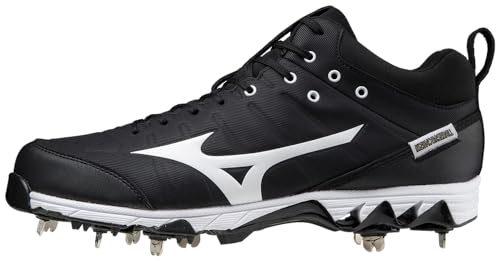 Mizuno Men's 9-Spike Ambition 2 Baseball Shoe, Royal-White, 12