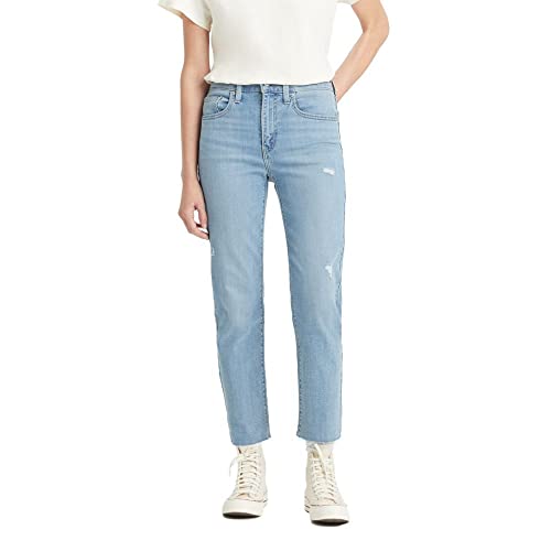 Levi's Women's 724 High Rise Straight Crop Jeans, Tribeca Moon (Waterless), 28