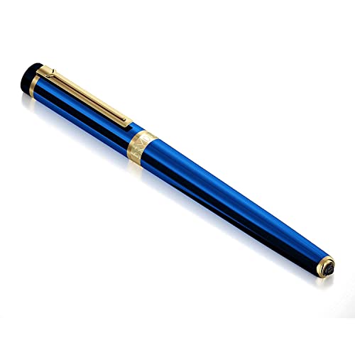 Dryden Designs Fountain Pen Medium Nib Gift Pouch - with 24 Ink Cartridges - MCM (Blue)