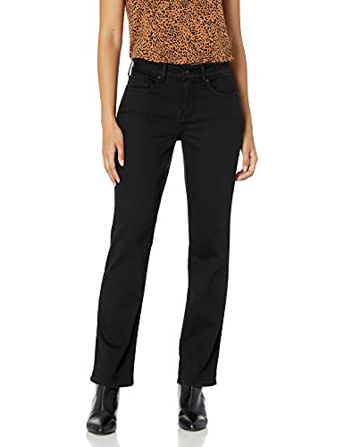 NYDJ womens Women's Petite Size Marilyn Straight Leg Jeans, Black, 18 Petite US