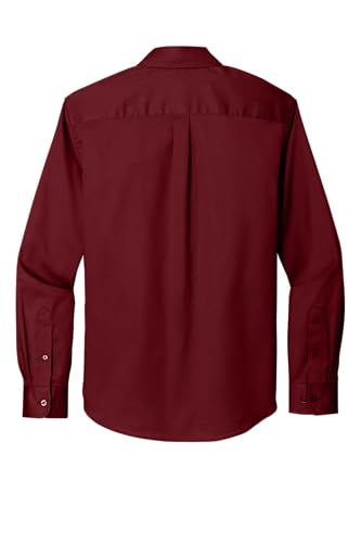 Port Authority Men's SuperPro React Twill Long Sleeve Button-Down Shirt, Marine Green, Small