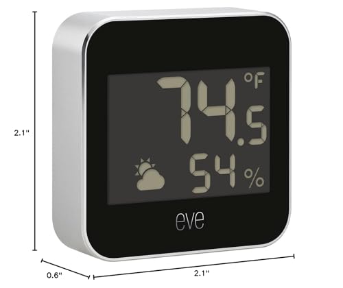 Eve Weather - Apple HomeKit Smart Home, Connected Outdoor Weather Station for Tracking Temperature, Humidity & Barometric Pressure, Precision Sensors, Wireless, Bluetooth and Thread