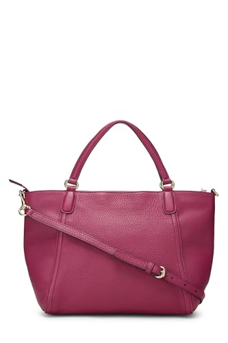 Gucci, Pre-Loved Purple Grained Leather Soho Top Handle Bag, Purple