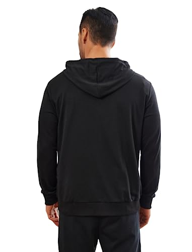 Deyeek Dialysis Sweatshirts with Arm Zipper Jacket Full-Zip Lightweight Hemodialysis Cotton Jacket with Pockets Black