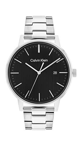 Calvin Klein Men's Quartz Stainless Steel and Link Bracelet Watch, Color: Silver (Model: 25200053)