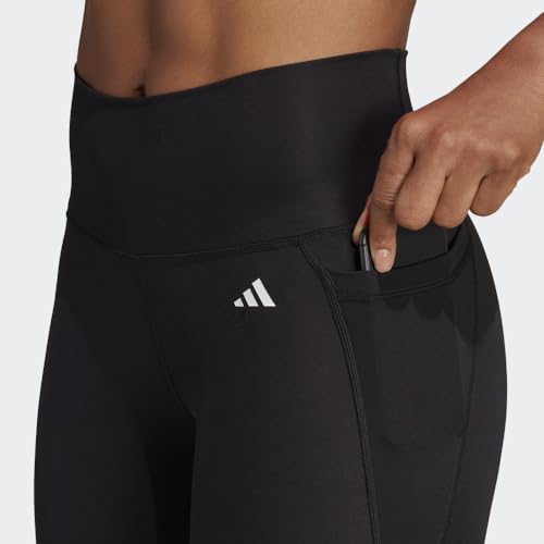 adidas Women's Optime Stash Pocket High Waisted 7/8 Tights, Black, 4X