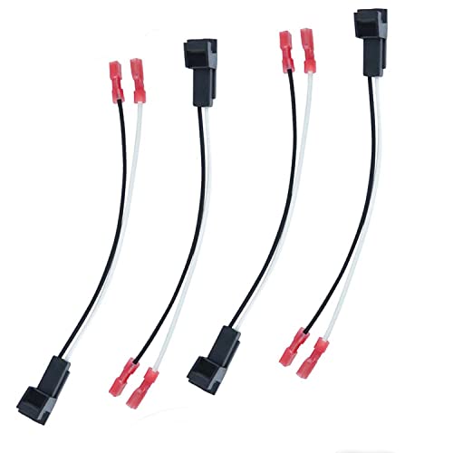 4 Pack Speaker Harness Replacement for GM Motors Buick Cadillac Chevy Oldsmobile Front Rear Door Speaker Wiring Harness Adapter 72-4568 - Door Speaker Replacement
