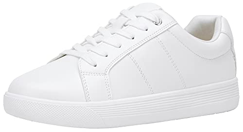 Vepose White Sneakers 8012A Fashion Comfortable Cute Lace up Shoes for Women Size 6(CJY8012A White 06)