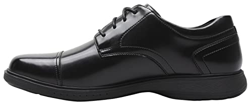 Nunn Bush mens Kore Pro Cap Toe With Kore Slip Resistant Comfort Technology Oxford, Black, 9 X-Wide US
