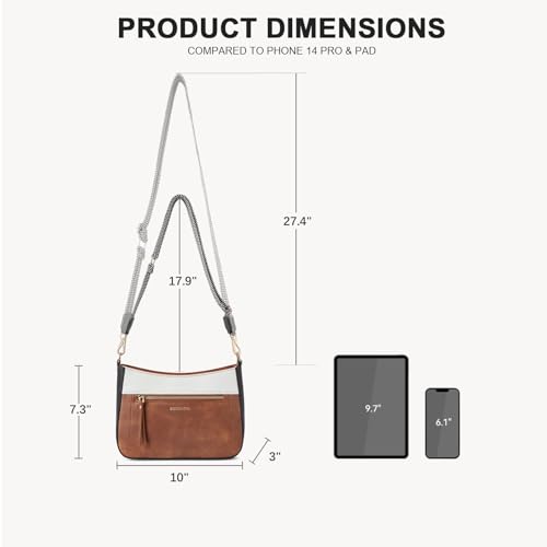 BOSTANTEN Crossbody Purses for Women Hobo Bags Shoulder Handbags With Detachable Guitar Strap