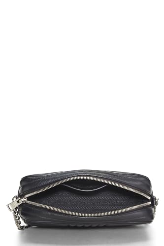 Prada, Pre-Loved Black Calfskin Diagramme Camera Bag Medium, Black