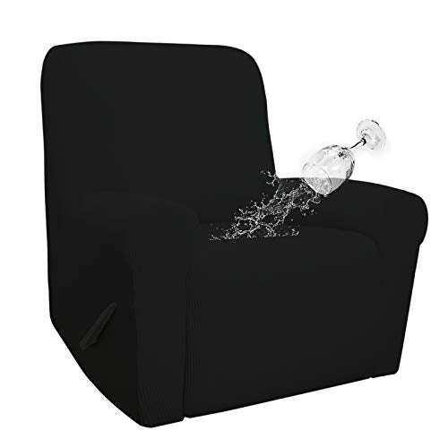 Easy-Going 100% Dual Waterproof Recliner Loveseat Cover, 6-Pieces Stretch Relining Sofa Cover with Pocket, Jacquard 2 Seat Sofa Slipcover Leakproof Washable (Loveseat, Wine)