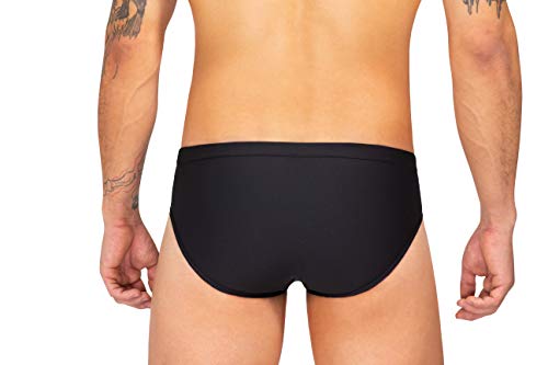 Mizuno EXER Men's Brief Swimsuit, Black, Size 26