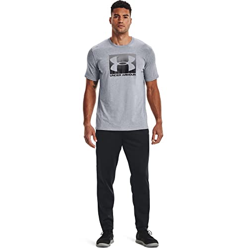 Under Armour Men's Boxed Sportstyle Short-Sleeve T-Shirt, Steel Light Heather (035)/Black, XX-Large Tall