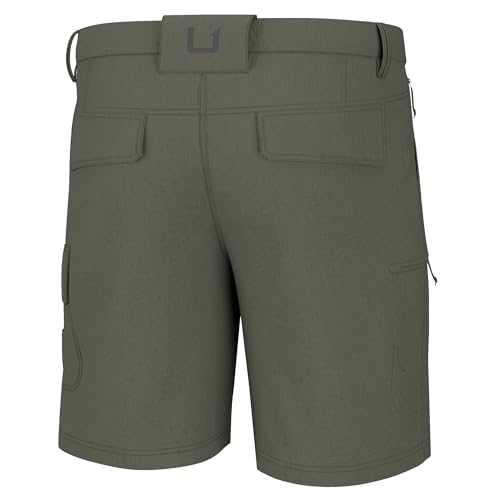 HUK Standard A1A Quick-Dry Performance Fishing Shorts for Men, Moss