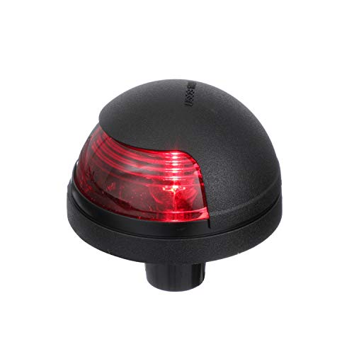 Attwood 5045-7 Bi-Color Combination 1-Mile Sidelights — Deck Mount — for Boats Up to 39.4 Feet, 7-Inch Hard Wire Lead, Black Housing