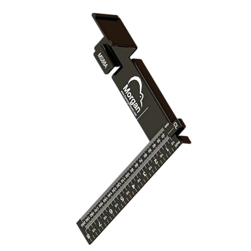 Kiwi Vision® Morgan Square Pink 8-inch: Single Motion Measuring & Marking, Centerline Mark, Tongue is 1 1/2, Pencil Holder, 1 1/2 Mark for Openings, Imperial and Metrics, Tape Measure Mount