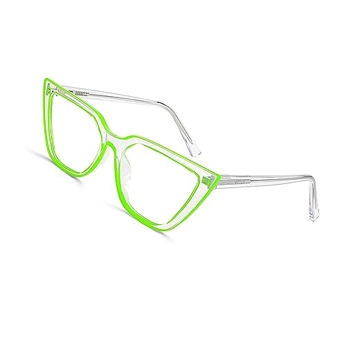 FEISEDY Women Cat Eye Blue Light Blocking Glasse Frame Fake Nerd Clear Square Computer Eyewear Anti Eyestrain B2353