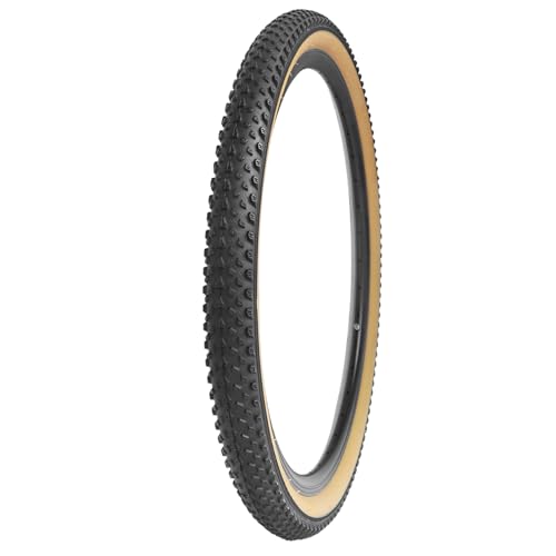 NO.191-1 Pack Moutain Bike Tires 20 Inch Folding Replacement Tire for MTB Mountain Bicycle，Brown Wall