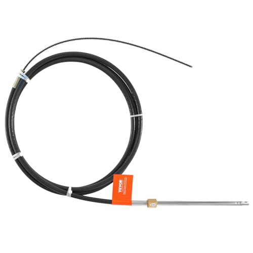 VEVOR16' Boat Steering Control Cable, 3/4" Standard Tapered Shaft, Alloy Marine-Grade Material, for Yachts, Fishing Boats, and Other Waterborne Vehicles