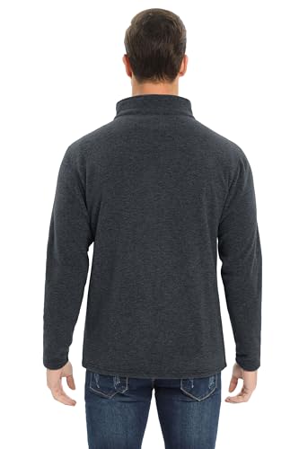 MAGCOMSEN Mens Jackets Full Zip Fleece Warm Jackets Soft Lightweight Casual Work Jacket for Golf Jackets Pink,M