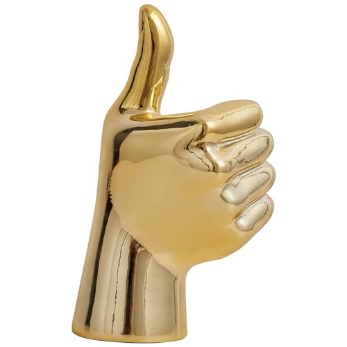 XGZY Hand Statue Office Decor: Gold Finger Gesture Sculpture Unique Great Gesture Figurines Modern Home Decor for Living Room Bedroom Shelf Table Decor Desk Decorations Collectibles