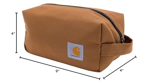 Carhartt Durable Organizer, Pack Essentials W/The PFAS Free Toiletry Bag W/Water Resistance, Travel Kit Brown, One Size