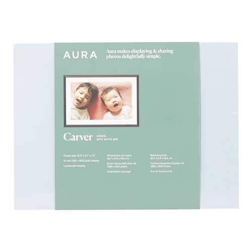 Aura Digital Picture Frame - 10.1" HD Mat Display | Wirecutter's Best Digital Frame for Gifting - Send Photos Directly from Your Phone from Anywhere | Quick & Easy Setup Over WiFi - Free App | Black