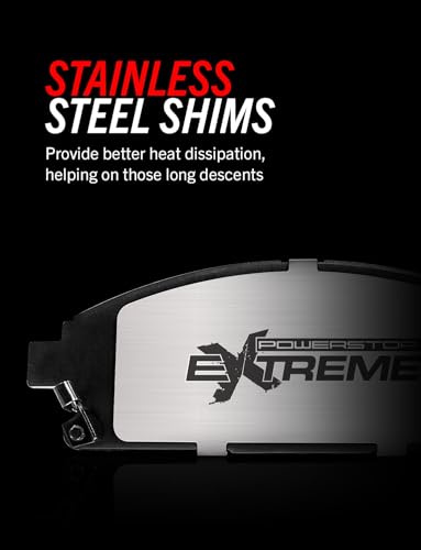 Power Stop Brake Kit For 2012-2018 Ford F-150 6 Lug - Rear Truck & Tow Carbon Fiber Ceramic Brake Pads and Drilled and Slotted Brake Rotor Replacement, K6271-36