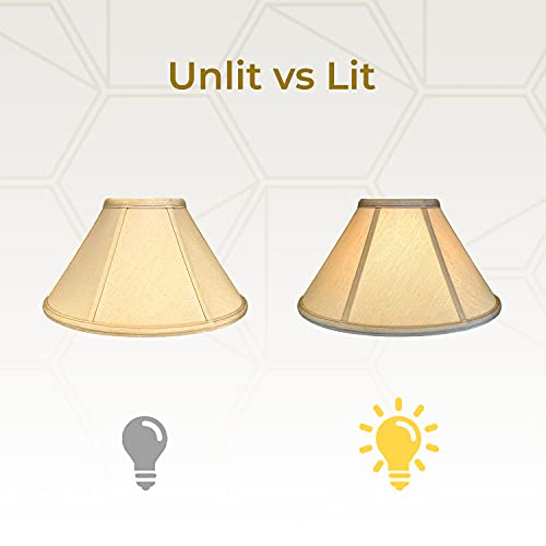 Royal Designs, Inc. Empire Lamp Shade, BS-706-12LNBG-2, Linen Beige, 4.5 x 12 x 7.5, Set of 2